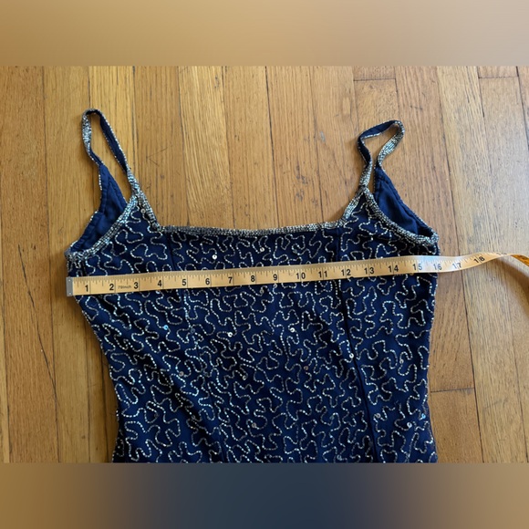 90s Vintage Lawrence Kazar Floor Length Beaded Gown - Picture 9 of 11